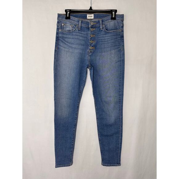 Hudson Jeans Ciara High Rise Skinny Button Fly Stretch Denim Comfortable Size 29 - Picture 4 of 8